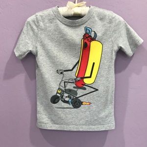 Gap T-shirt Gray Hot Dog Size S